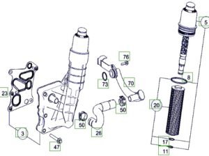 Корпус масляного фильтра мерседес